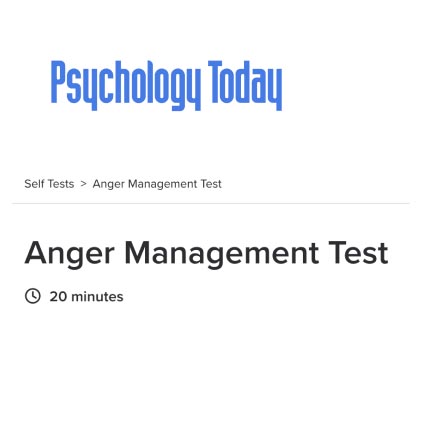 Anger Management Test