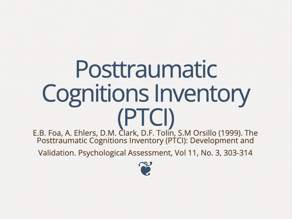 The Posttraumatic Cognitions Inventory Quiz